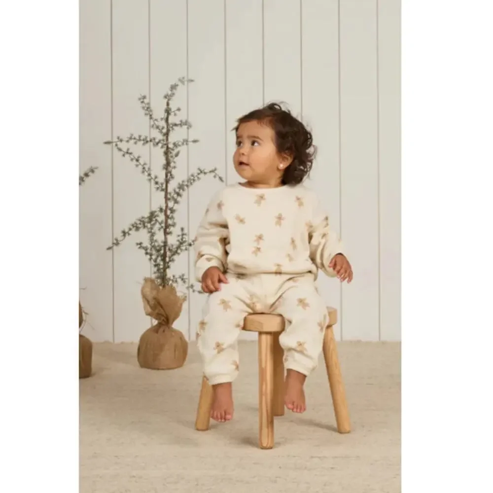 Quincy Mae Baby Gingerbread Waffle Slouch Set Size 6-12 M
